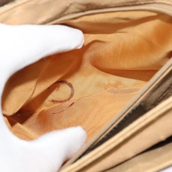 GUCCI GG Supreme Web Sherry Line Bag PVC Beige Gold - Picture 13 of 16